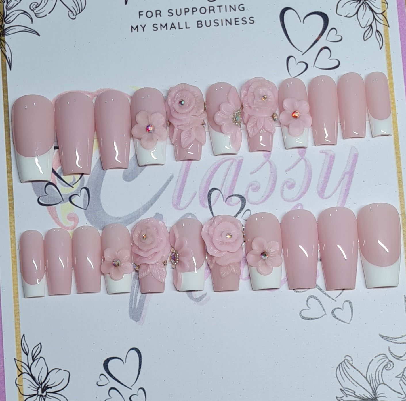 Luxury (B) Press On Nails Set #04 MEDIUM
