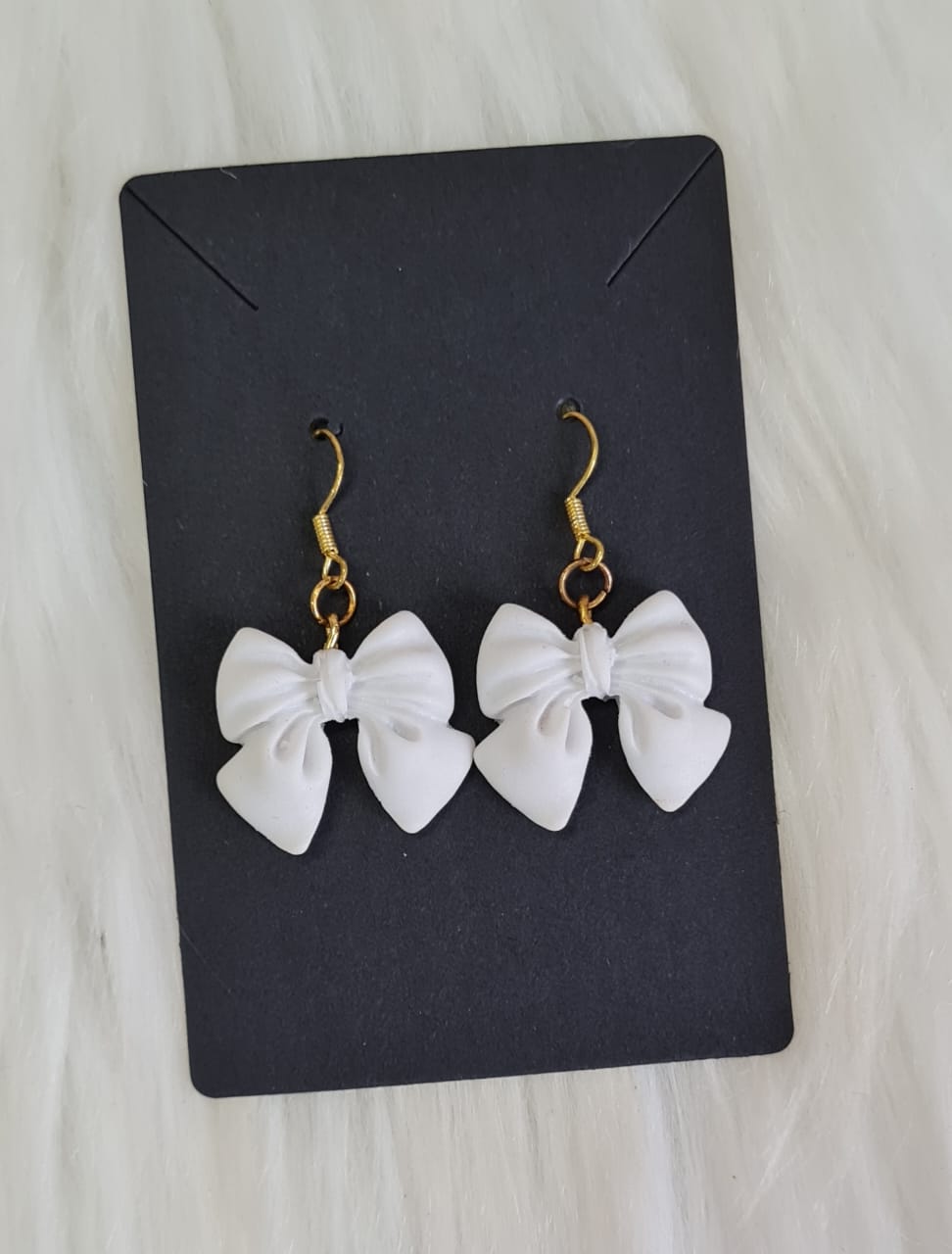Earring #10 - White Bow Earrings