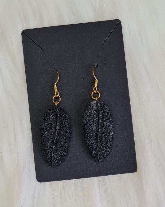 Earring #19 - Black Feather Earrings