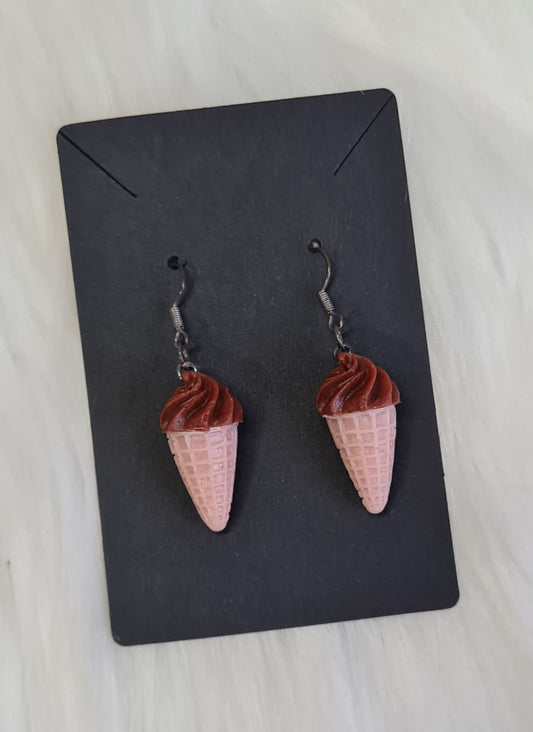 Earring #24 - Brown Chocolate Ice-Cream Earrings
