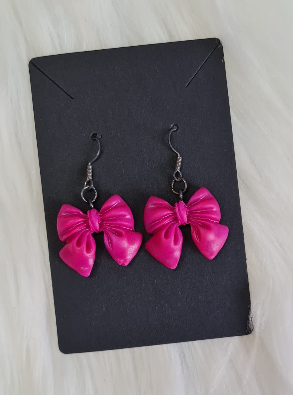Earring #08 - Pink Bow Earrings