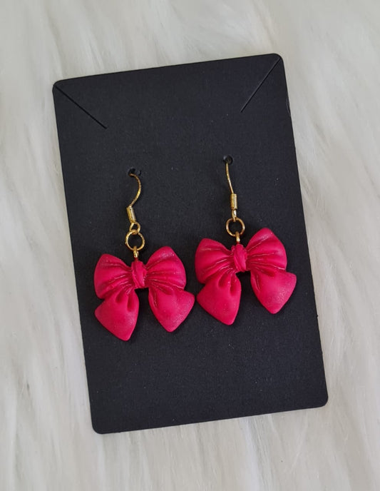 Earring #09 - Pink Bow Earrings