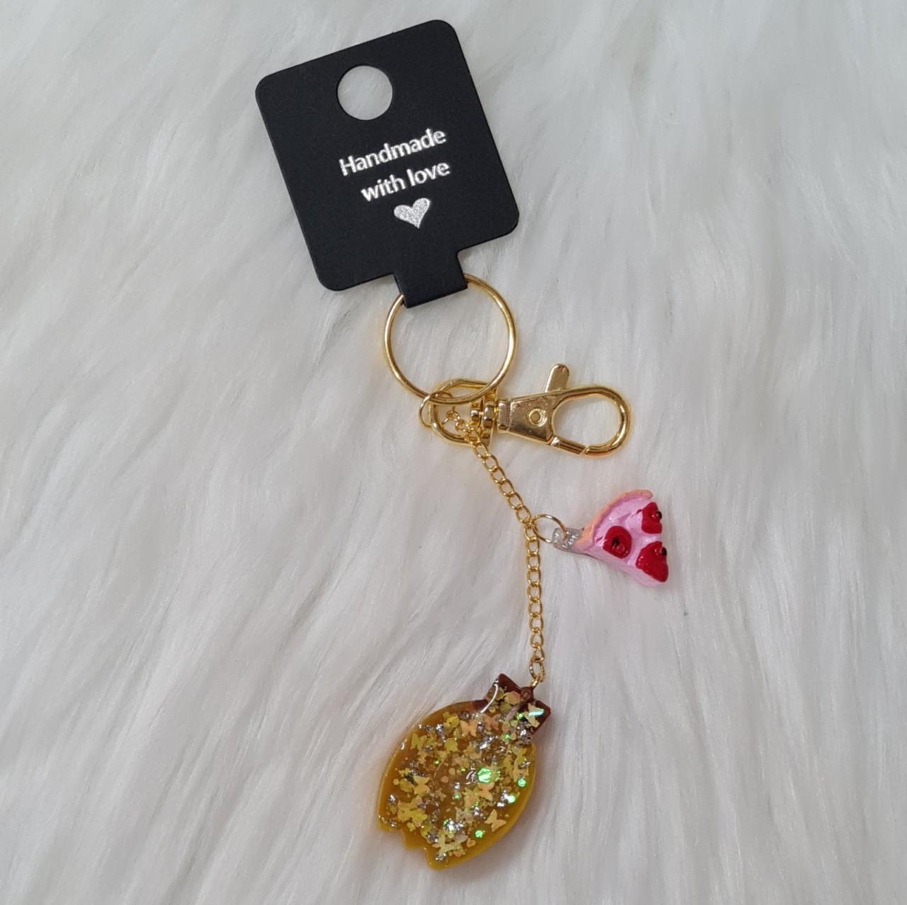 Handmade Keychain #16 - Yellow Banana Keychain