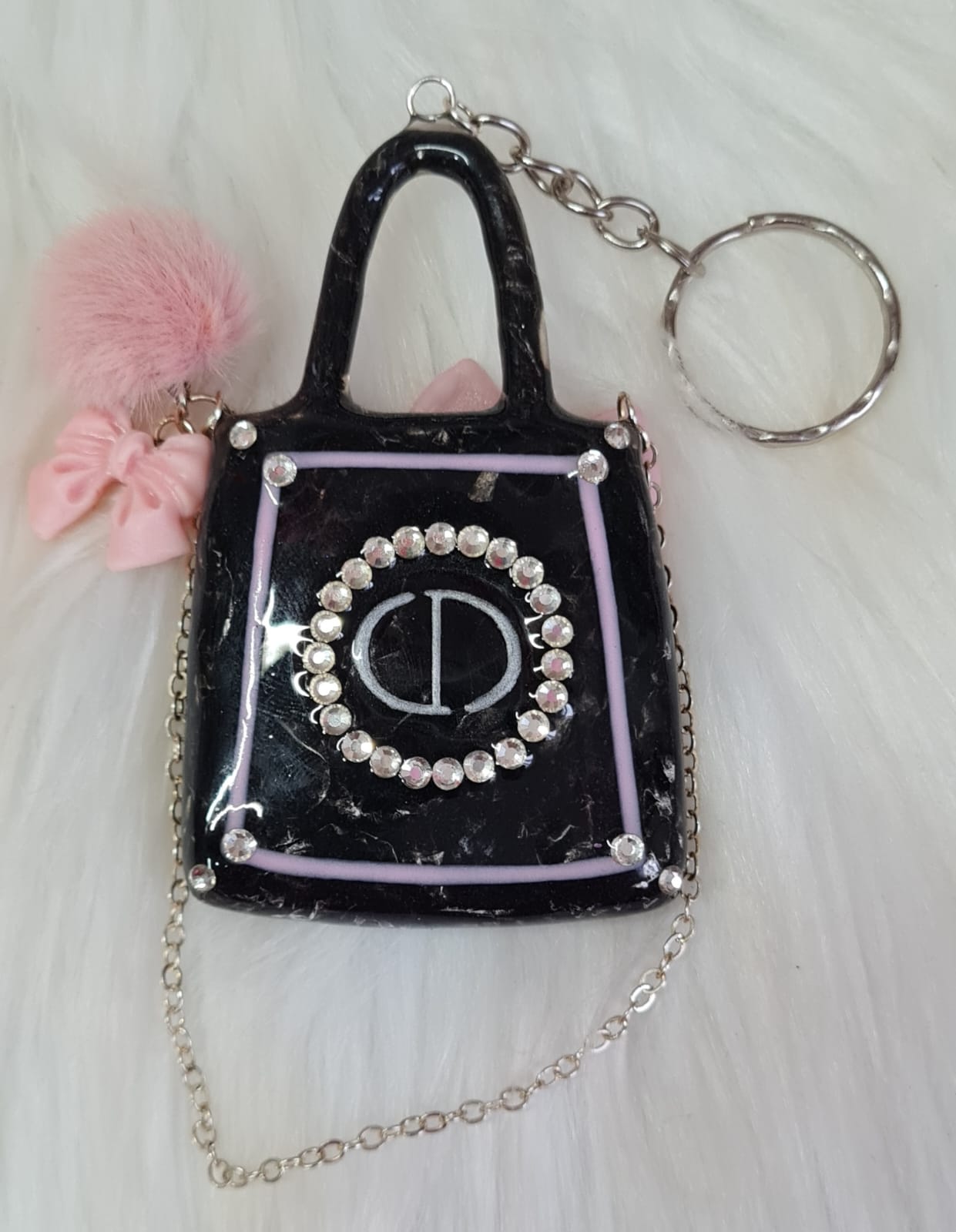 Handmade Keychain #30 - Christian Dior Mini Bag Keychain