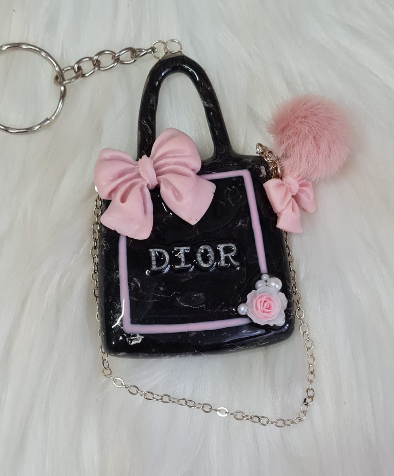 Handmade Keychain #30 - Christian Dior Mini Bag Keychain
