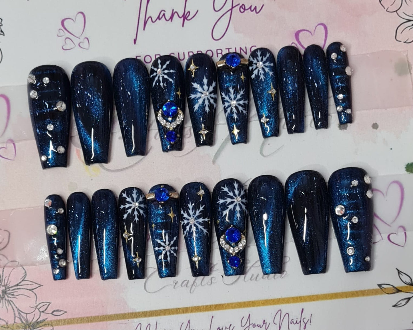 Luxury (B) Press On Nails Set #08 LONG