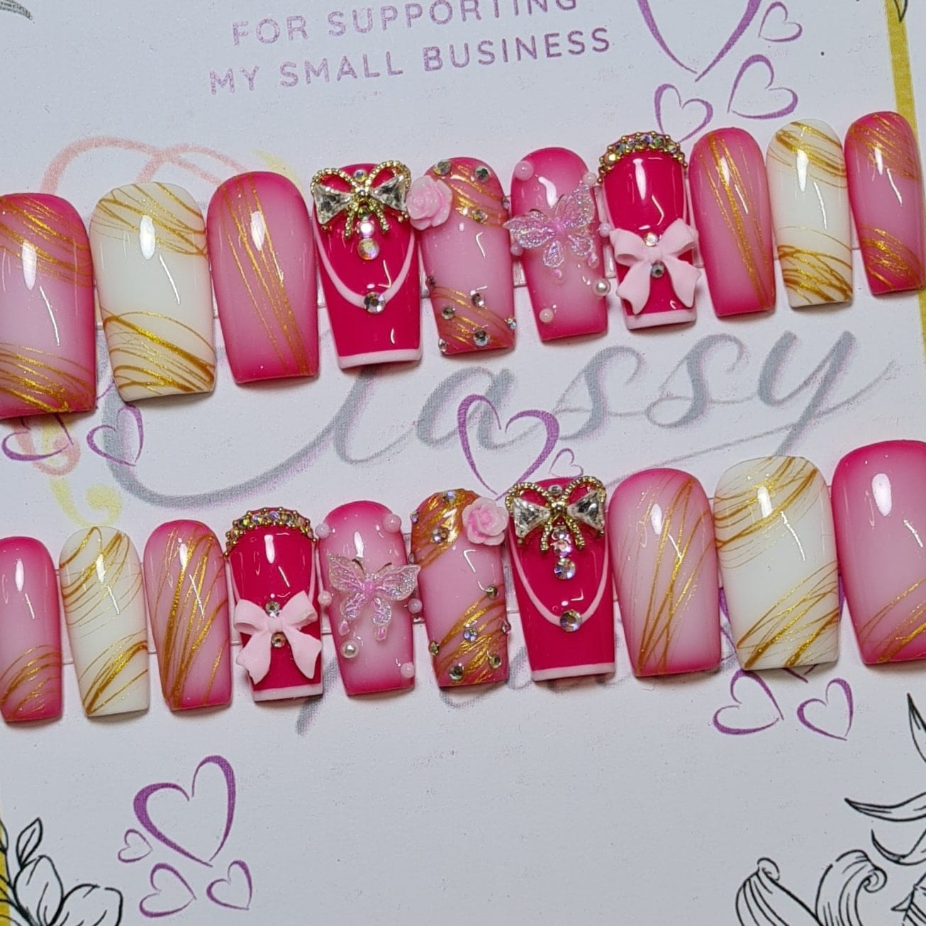 Luxury (B) Press On Nails Set #06 MEDIUM