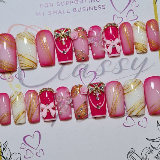 Luxury (B) Press On Nails Set #06 MEDIUM
