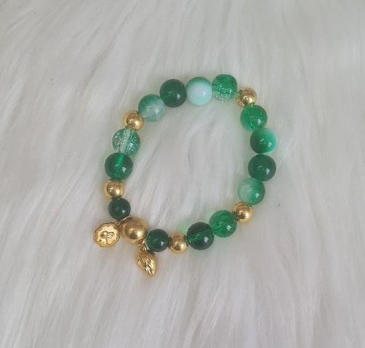 Bead Bracelet #04 - Green Pearl Bead Bracelet