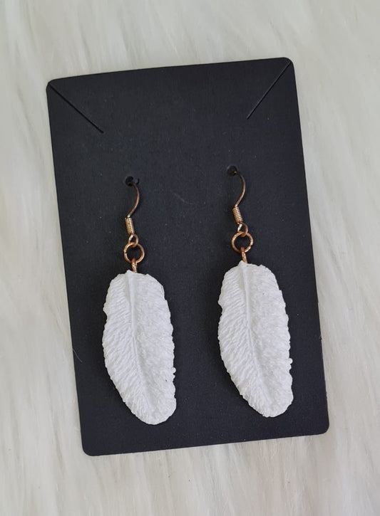 Earring #16 - White Feather Earrings