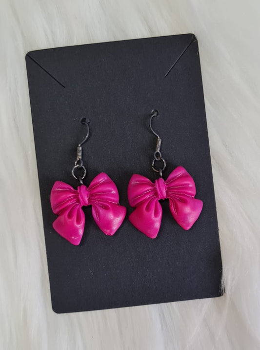 Earring #08 - Pink Bow Earrings