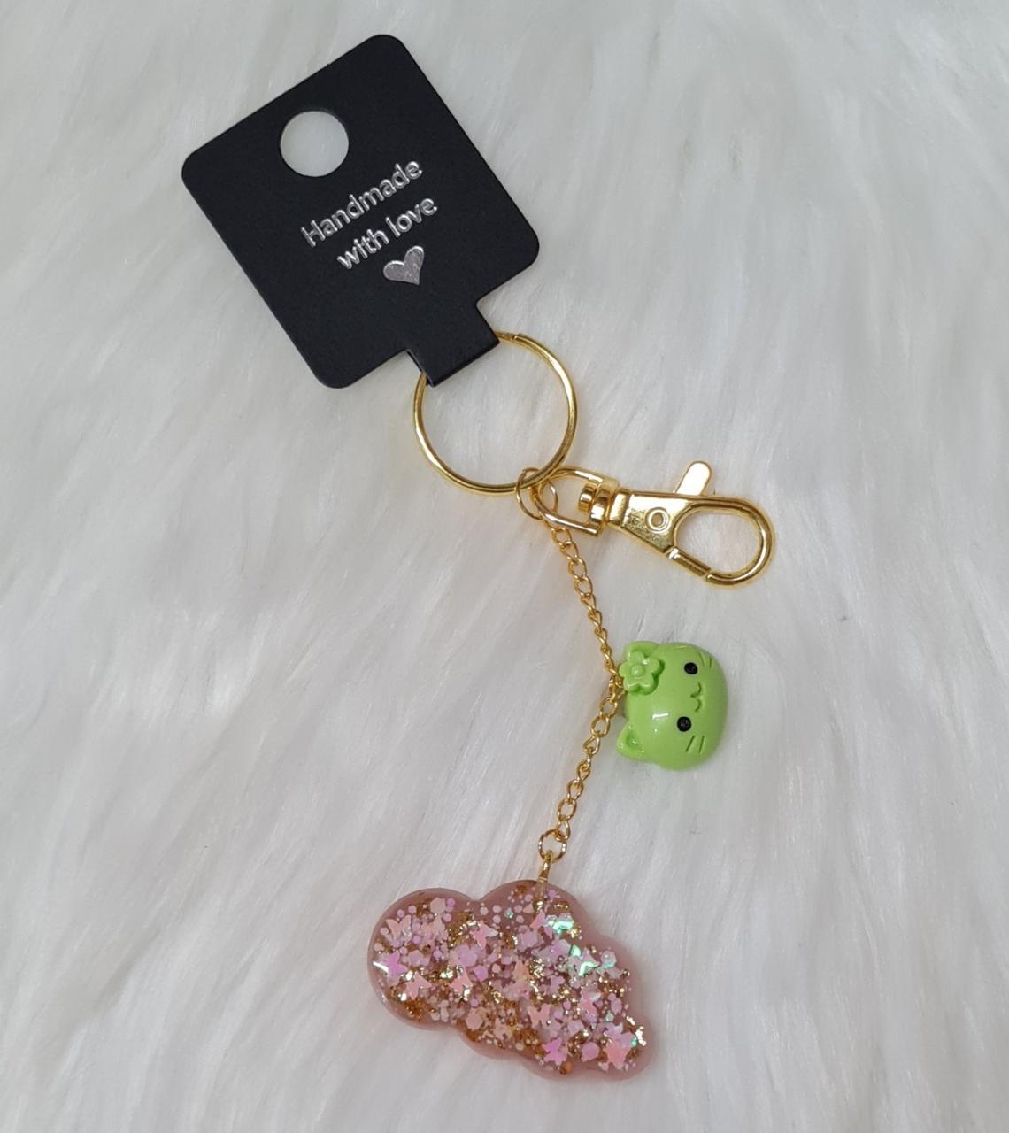 Handmade Keychain #09 - Pink Cloud Keychain