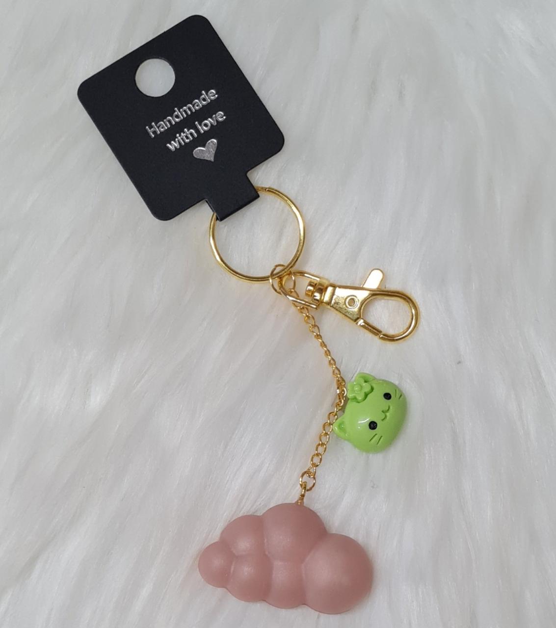 Handmade Keychain #09 - Pink Cloud Keychain