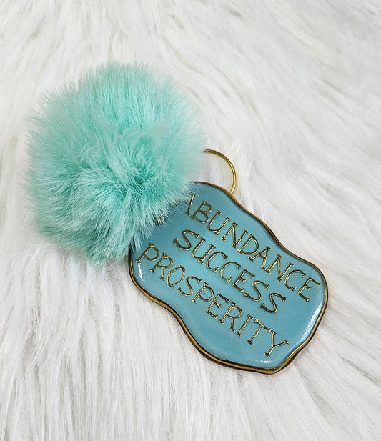 Handmade Keychain #36 - ABUNDANCE, SUCCESS, PROSPERITY KEYCHAIN