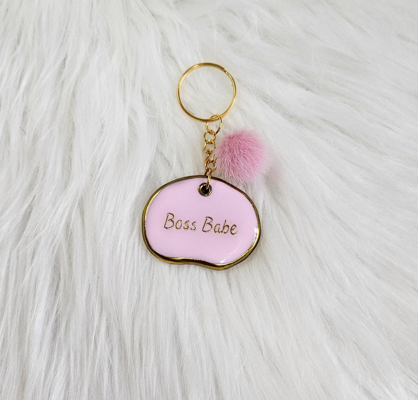 Handmade Keychain #39 - Mini Boss Babe Keychain