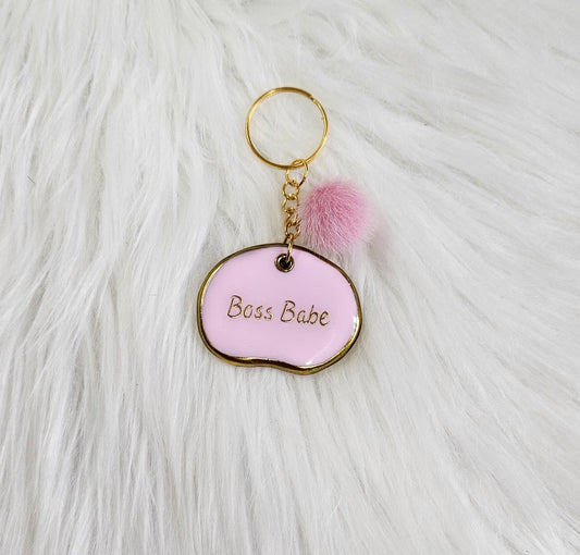 Handmade Keychain #39 - Mini Boss Babe Keychain